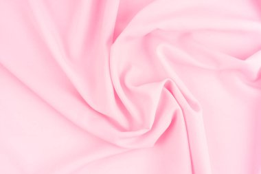 Soyut pastel pembe kumaş dokusu arka plan, el sallayan kumaş tasarımı
