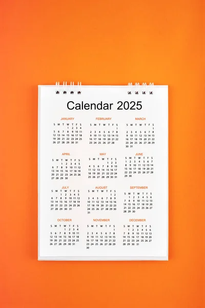 Maanden Bureaukalender 2022 Oranje Achtergrond — Stockfoto