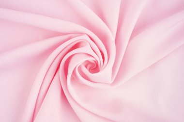 Arkaplan olarak pembe kumaş dokusu, yatay resim.