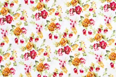 Tekstil üzerinde çiçek deseni olan doku.