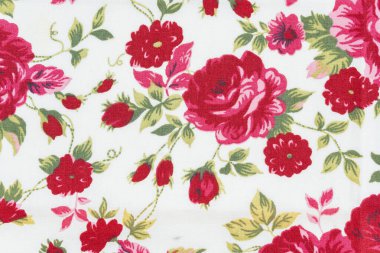 Küme desenli antika çiçek kumaşı..