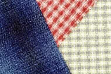 Kumaş ipeği deseninin yakından dokusu, Tayland kumaş tarzı peştamal, retro ve vintage için güzel bir arka plan..