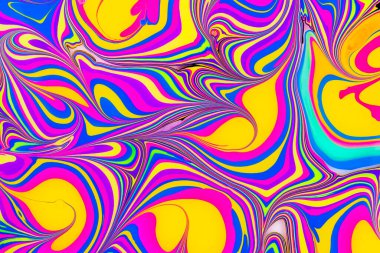 Arkaplan olarak soyut bir Marbling sanatı, su dokusu üzerine sıvı boya.