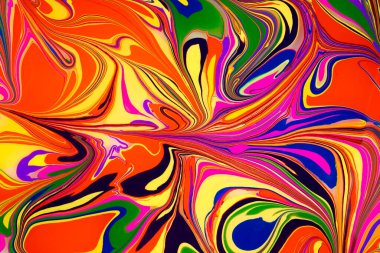 Arkaplan olarak soyut bir Marbling sanatı, su dokusu üzerine sıvı boya.