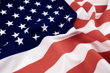 Amerikan bayrağı, ABD ulusal sembolü. Amerika Birleşik Devletleri Bayrağı Dalgalanıyor