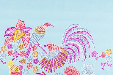 Sarong batik kumaş dokusu, arka plan olarak kullanılabilir.