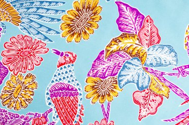 Sarong batik kumaş dokusu, arka plan olarak kullanılabilir.