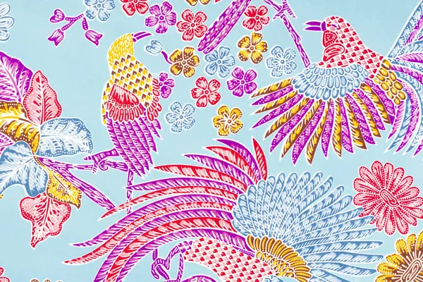 Sarong batik kumaş dokusu, arka plan olarak kullanılabilir.