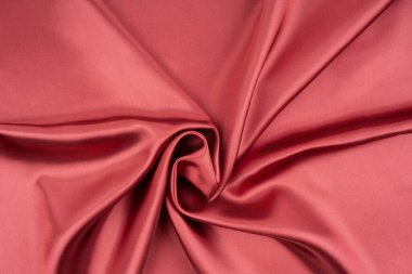 Kırmızı kumaş kumaş dokusu arka plan. Lüks arkaplan tasarımı.