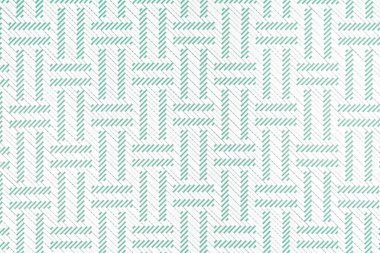 Yeşil ve beyaz renkli plastik dokuma deseni. Paspaslar, sepetler ya da rattan mobilyalar için popüler bir model..