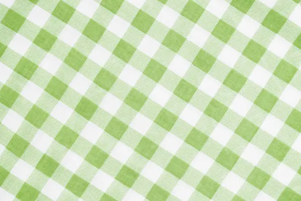 Kırışık klasik yeşil ekose kumaş veya masa örtüsü arkaplanı.