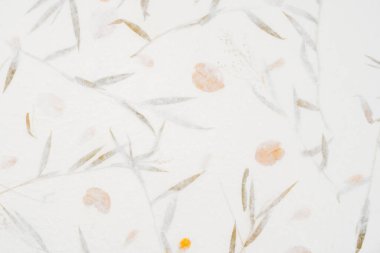 Doğal desenli el yapımı yüzey dekoratif tasarımlı dut kağıdı.