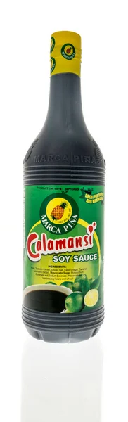 stock image Winneconne, WI - 19 March 2023: A package of Calamansi soy sauce on an isolated background.