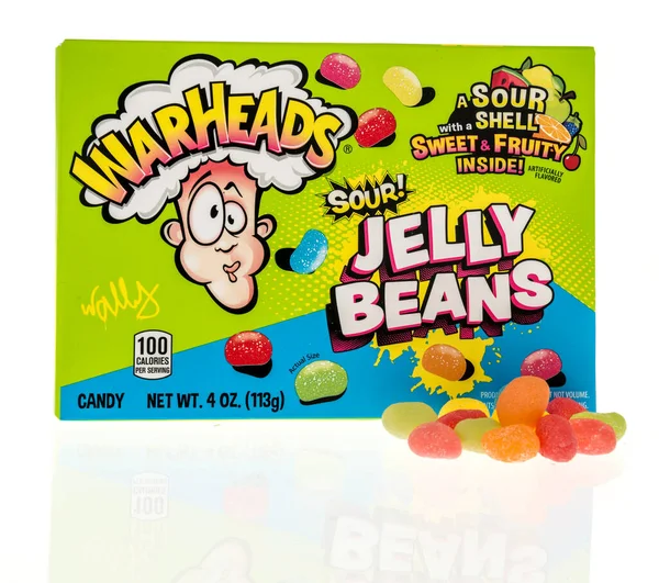 Winneconne Maart 2023 Een Pakket Van Warheads Zure Jelly Beans — Stockfoto