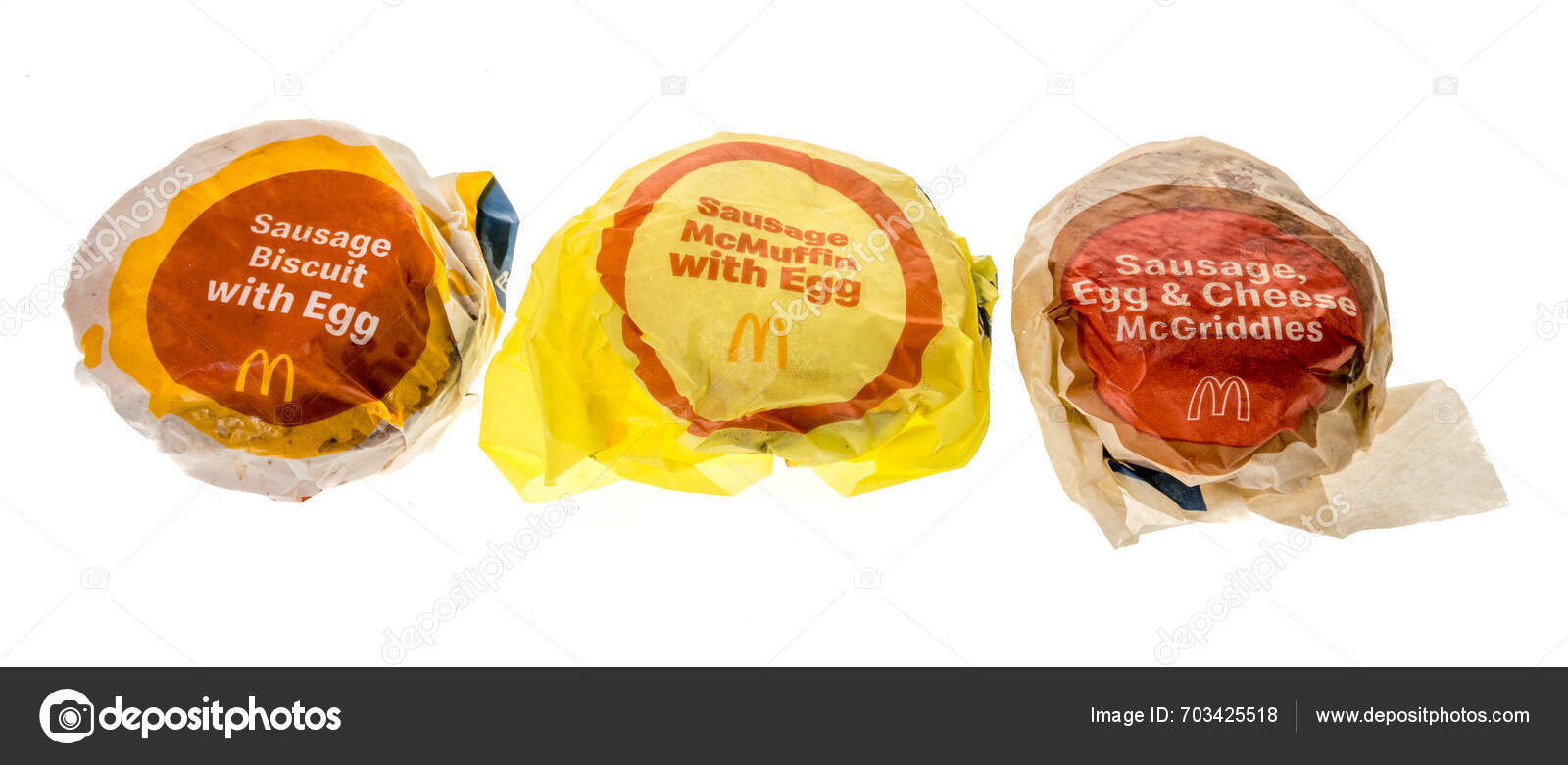 Winneconne February 2024 Package Mcdonalds Sausage Egg Cheese Mcgriddles Mcmuffin — Stock