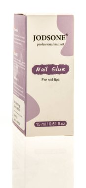 Winneconne, WI - 15 June 2025: A package Jodsone nail glue on an isolated background.
