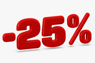 İndirim ve tasarruf odaklı pazarlama promosyonları veya reklam kampanyaları için mükemmel olan 3D koyu kırmızı indirimli tabela satışı.