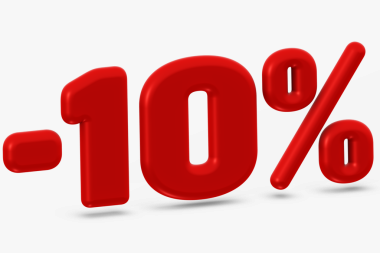 İndirim ve tasarruf odaklı pazarlama promosyonları veya reklam kampanyaları için mükemmel olan 3D koyu kırmızı indirimli tabela satışı.