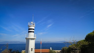 Kusadasi Güvercin Adası 'ndaki Deniz feneri