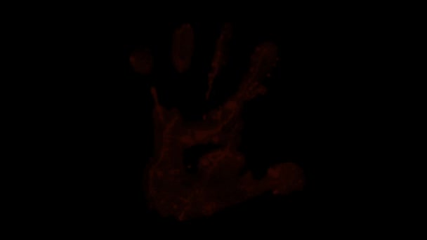 Handprints Flashing Black Background — Stock Video