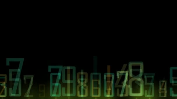 Futurystyczne Liczby Neonów Tło — Wideo stockowe