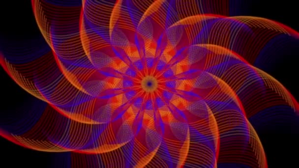 Abstrakte Hypnotische Kaleidoskop Magische Lichter Bewegung — Stockvideo
