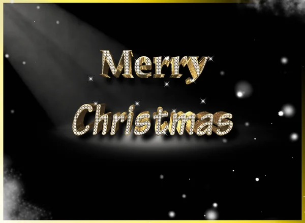 Золотое Рождество Новый Год Типография Свет Звезды Рождеством Векторные Иллюстрации — стоковое фото