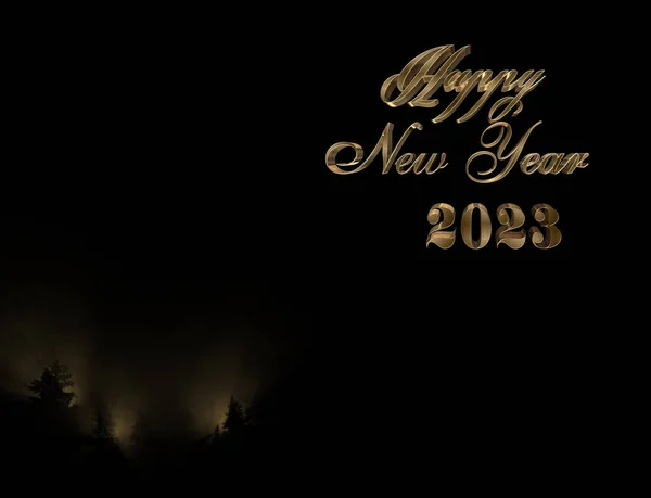2023 Счастливого Нового Года Поздравительная Открытка Плакат Плакат Векторное Напряжение — стоковое фото