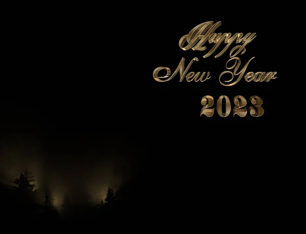 2023 Счастливого Нового Года Поздравительная Открытка Плакат Плакат Иллюстрация Поздравления — стоковое фото