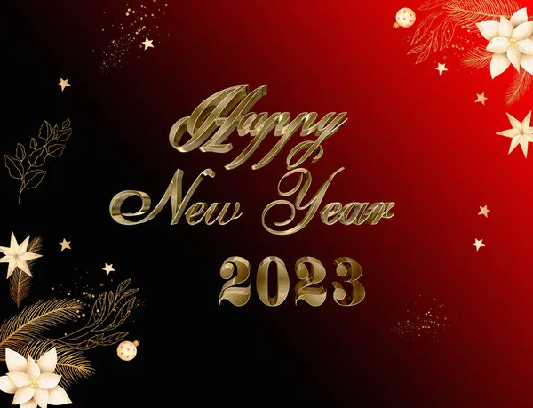 2023 Šťastný Nový Rok Pozadí Design Pozdrav Bannere Plakát Ilustrace — Stock fotografie