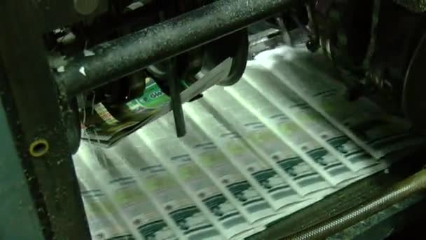 Máquina Producción Papel Imprenta Para Creación Periódicos Revistas Máquina Crea — Vídeo de stock