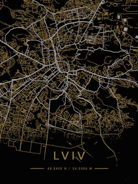 Ukrayna haritası, Lviv, şehir çizgisi, sınırlar, önemli şehirler, nehirler ve göller. Düzen ve ölçekleme. Enlem ve boylam. Şehir planı. Yüksek kalite fotoğraf