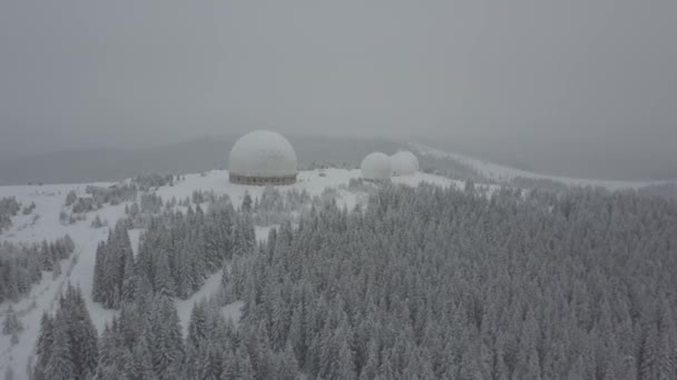 Karpatlar Dağları Turismo Kış Pamir Yüksek Kalite Görüntü Karlı Havada — Stok video