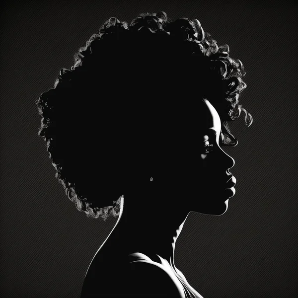 Black woman silhouette. Black lives matter . African, American .