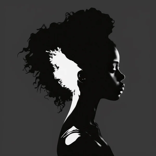 Black woman silhouette. Black lives matter . African, American .