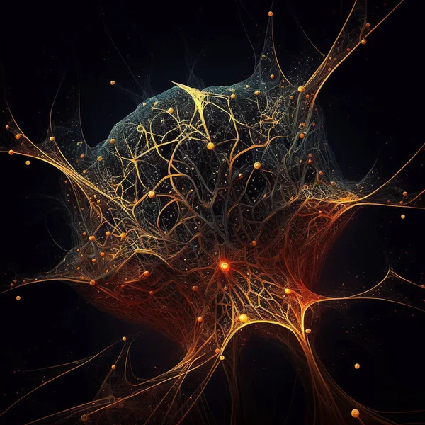 Artificial intelligence. Technology and engineering concept. 3D Rendering . Abstract AI . Technology web background. Virtual concept. neuron in concept . Global network. High quality 3d illustration
