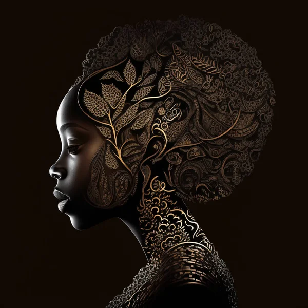 Black woman silhouette. Black lives matter . African American . High quality 3d illustration