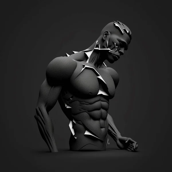 Black man silhouette. Black lives matter . African American . High quality 3d illustration