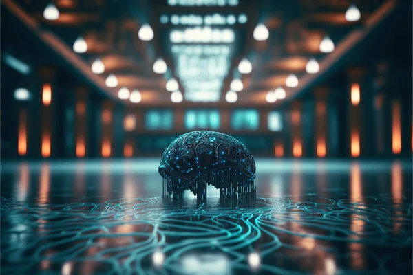 AI, Machine learning, big data network connection background, Science and artificial intelligence technology, innovation and futuristic. Deep Learning. next step to artificial intelligence. High quality 3d illustration