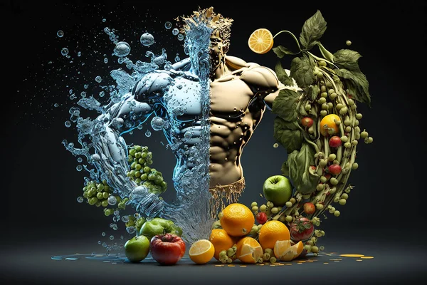 Proper nutrition food set for a healthy lifestyle. Healthy eating. Fruits vegetables pure water. organic . Diet. Calorie food. Beautiful body. High quality