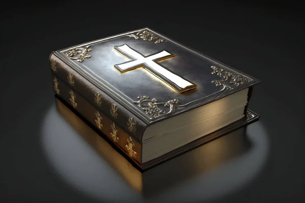 holy bible. An open book is reflected in table. Book as a symbol of bible. Concept - reading christian literature. praying. Religion . Jesus Christ, Son of God. old holy scripture.
