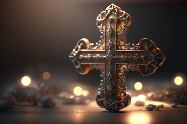 Cross of christian religion. orthodoxy and catholicism divine symbols in shape of cross, Jesus Christ and God, faith sign. Church and pray, religion and resurrection, believe theme.