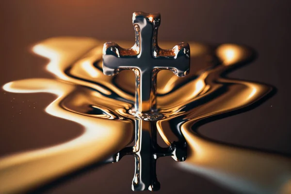 Cross of christian religion. orthodoxy and catholicism divine symbols in shape of cross, Jesus Christ and God, faith sign. Church and pray, religion and resurrection, believe theme.