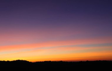 Beautiful sunset golden sky twilight colour in the evening day