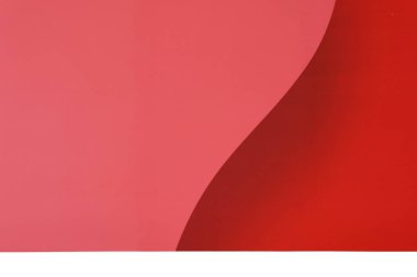 İki ton pembe ve kırmızı eğri arka plan temiz ve parlak duvarda 