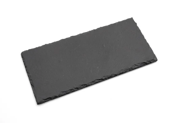 Empty Black Stone Plate — Fotografia de Stock