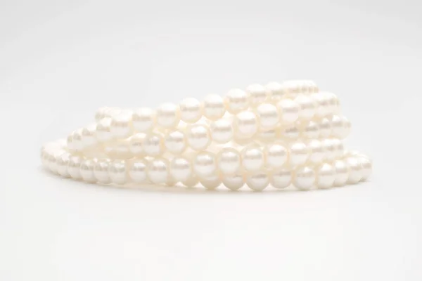 Pearl Necklace Isolate White Background — Foto de Stock