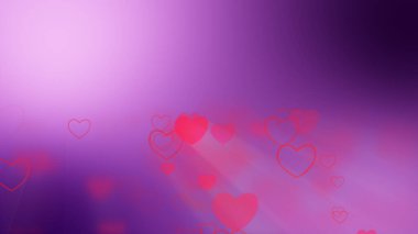 Sevgililer günü arka plan, uçan Kalpler.