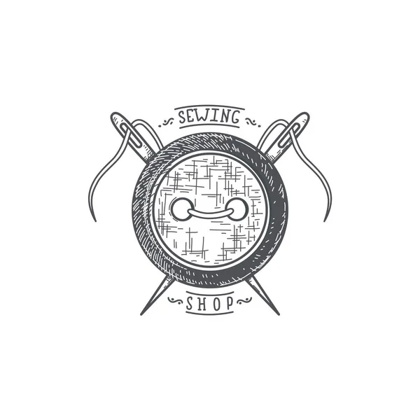 Tailor Label Emblems Design Element Individual Shop Sewing Logo Design Royalty Free Stock Illustrations