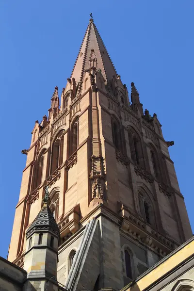 Melbourne Victoria Avustralya Daki Paul Katedrali Güneşli Bir Yaz Gününde Stok Fotoğraf